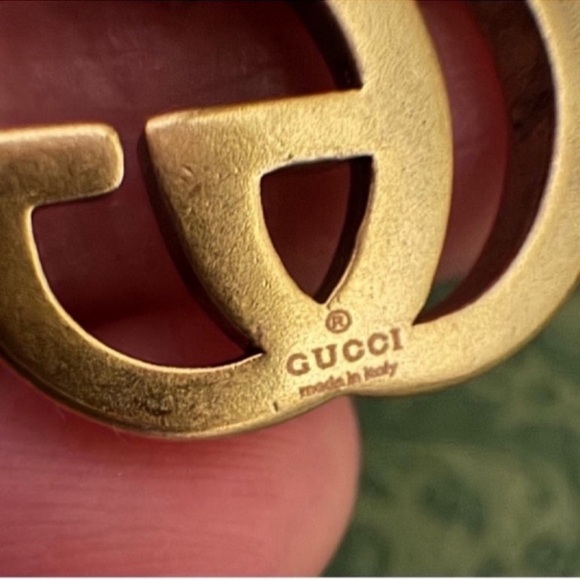 Gucci Gold-Tone GG Logo Earrings - Picture 10 of 12